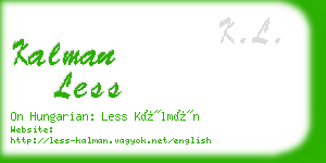kalman less business card